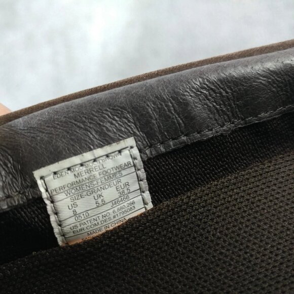 Merrell Eden Moc Womens 8 Shoes Brown Leather Slip On Casual Loafers - Picture 3 of 9